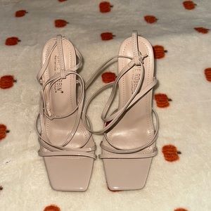 Miss Lola Nude strappy sandals
